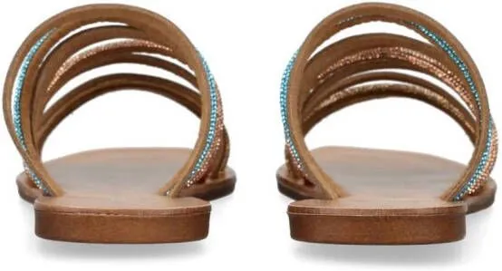 Kurt Geiger London Daisy Rainbow flat sandals Blue