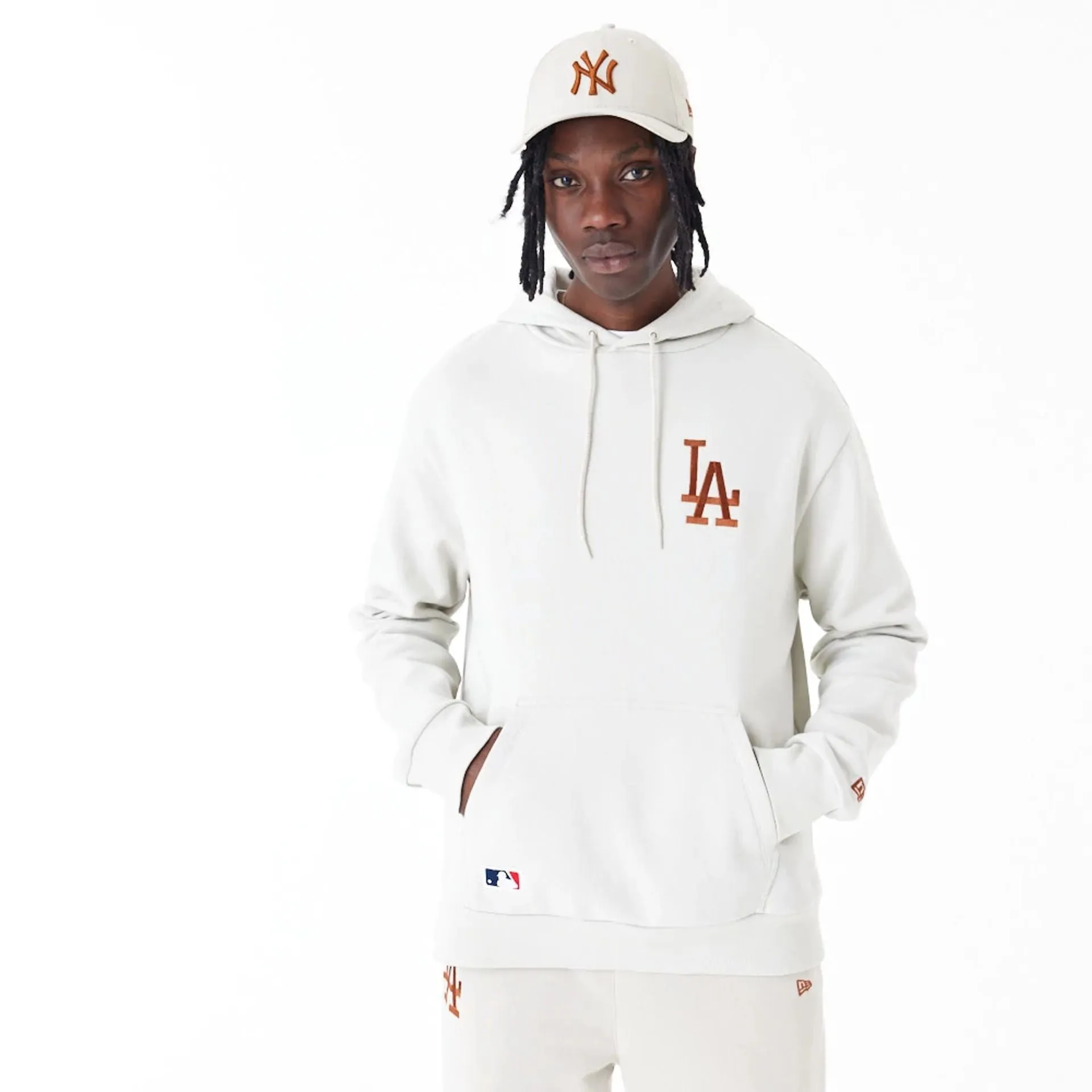 LA Dodgers League Essential Stone Oversized Pullover Hoodie