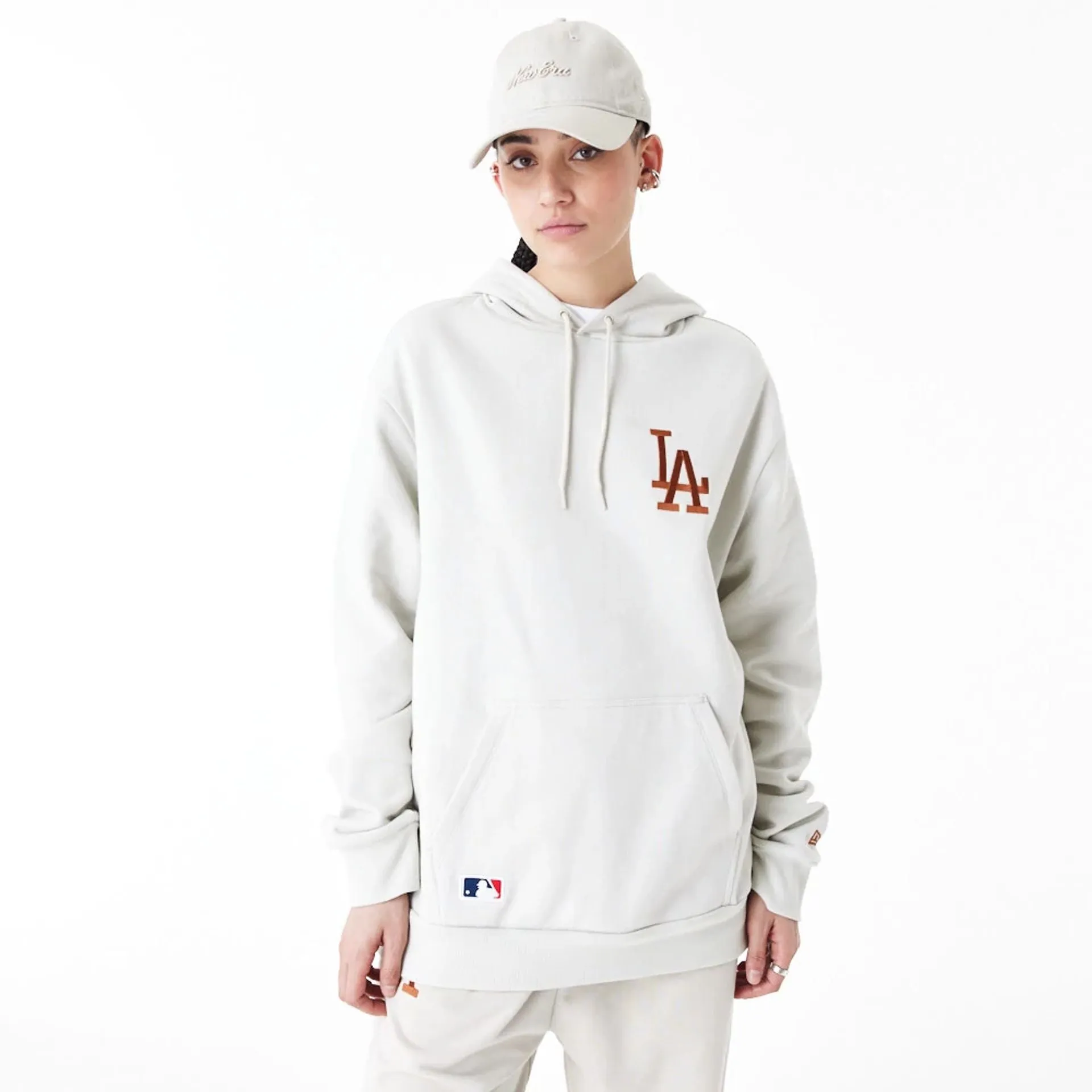 LA Dodgers League Essential Stone Oversized Pullover Hoodie