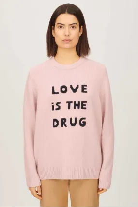 Love is The Drug Sweater in Dusky Pink    