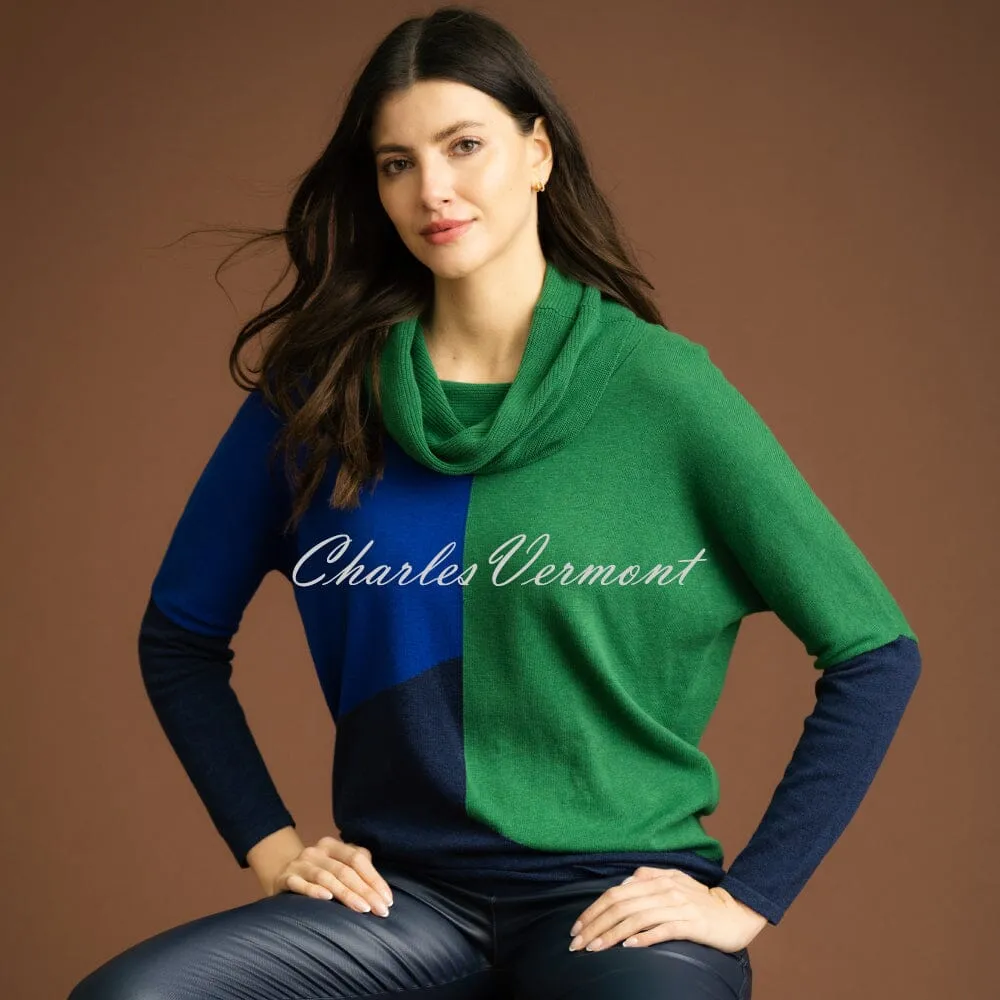 Marble Sweater - Style 6765-212 (Green / Royal Blue / Navy)