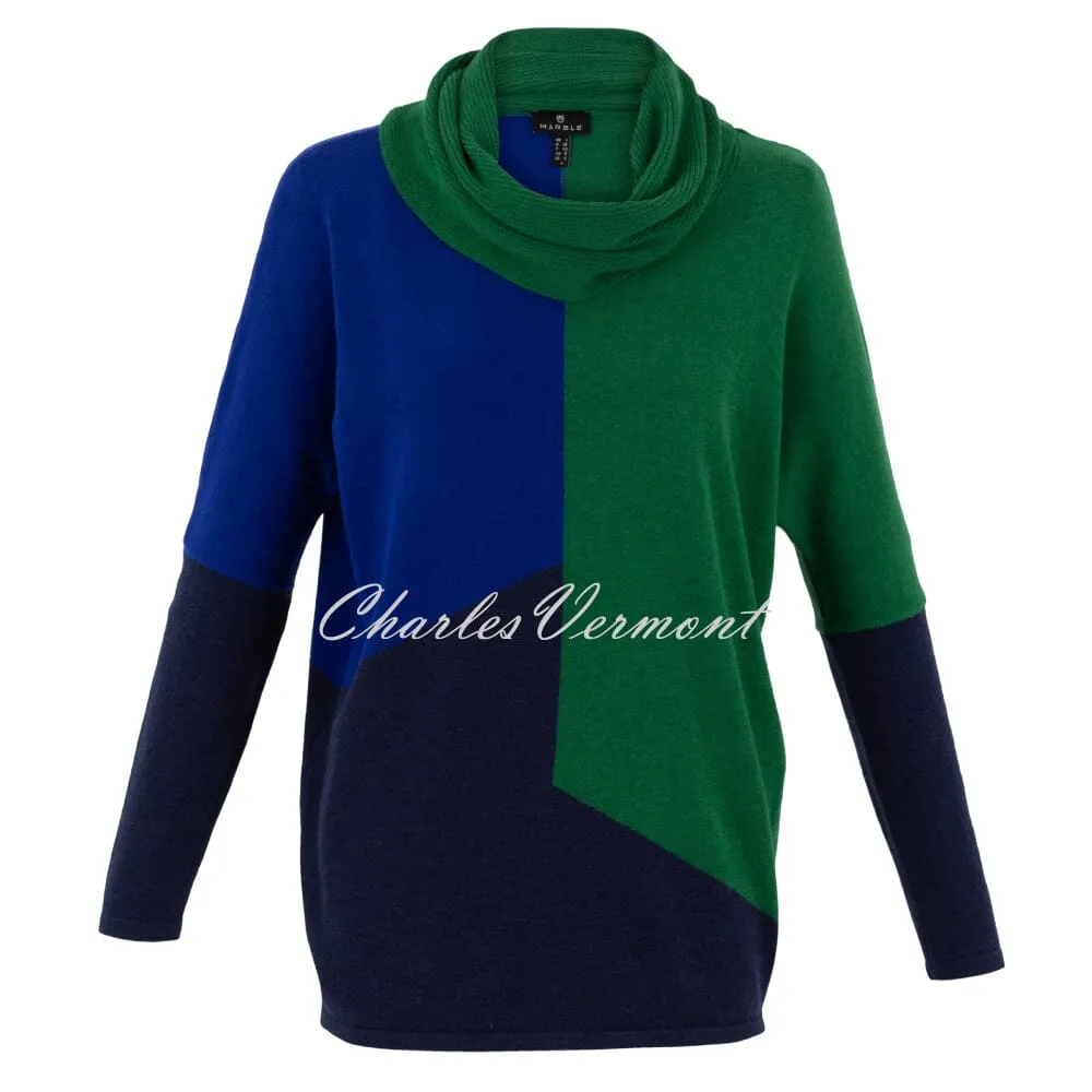 Marble Sweater - Style 6765-212 (Green / Royal Blue / Navy)