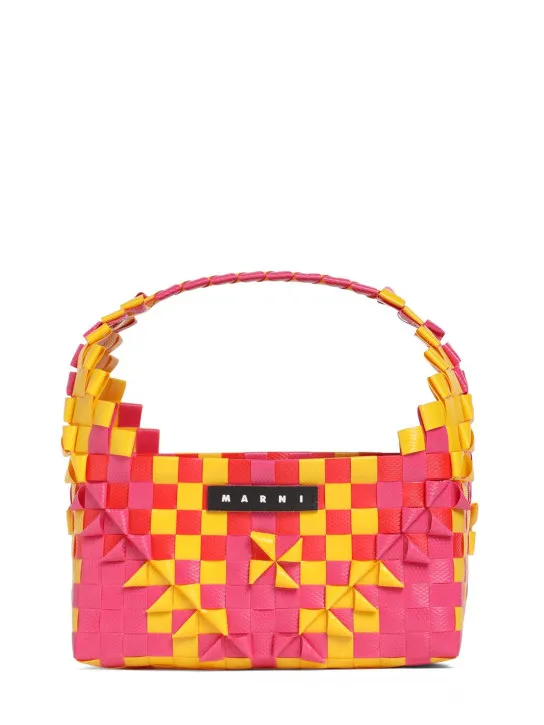 Marni Junior   Two tone woven tote bag w/ logo 