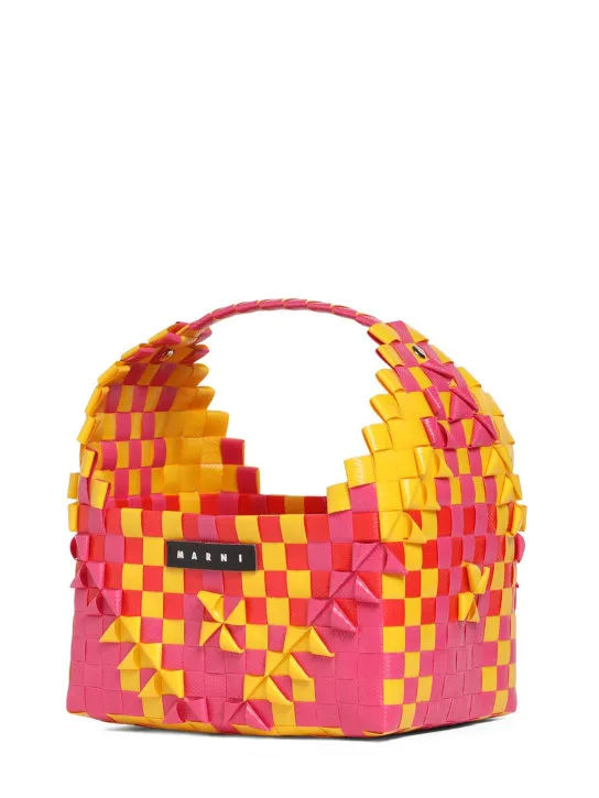 Marni Junior   Two tone woven tote bag w/ logo 