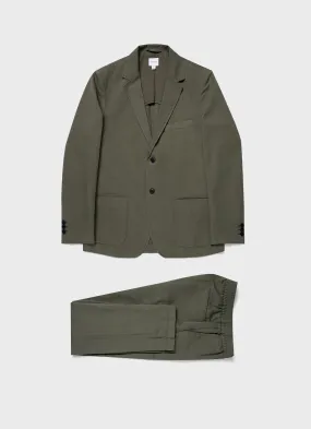 Men's Cotton Linen Two-Piece Suit in Khaki