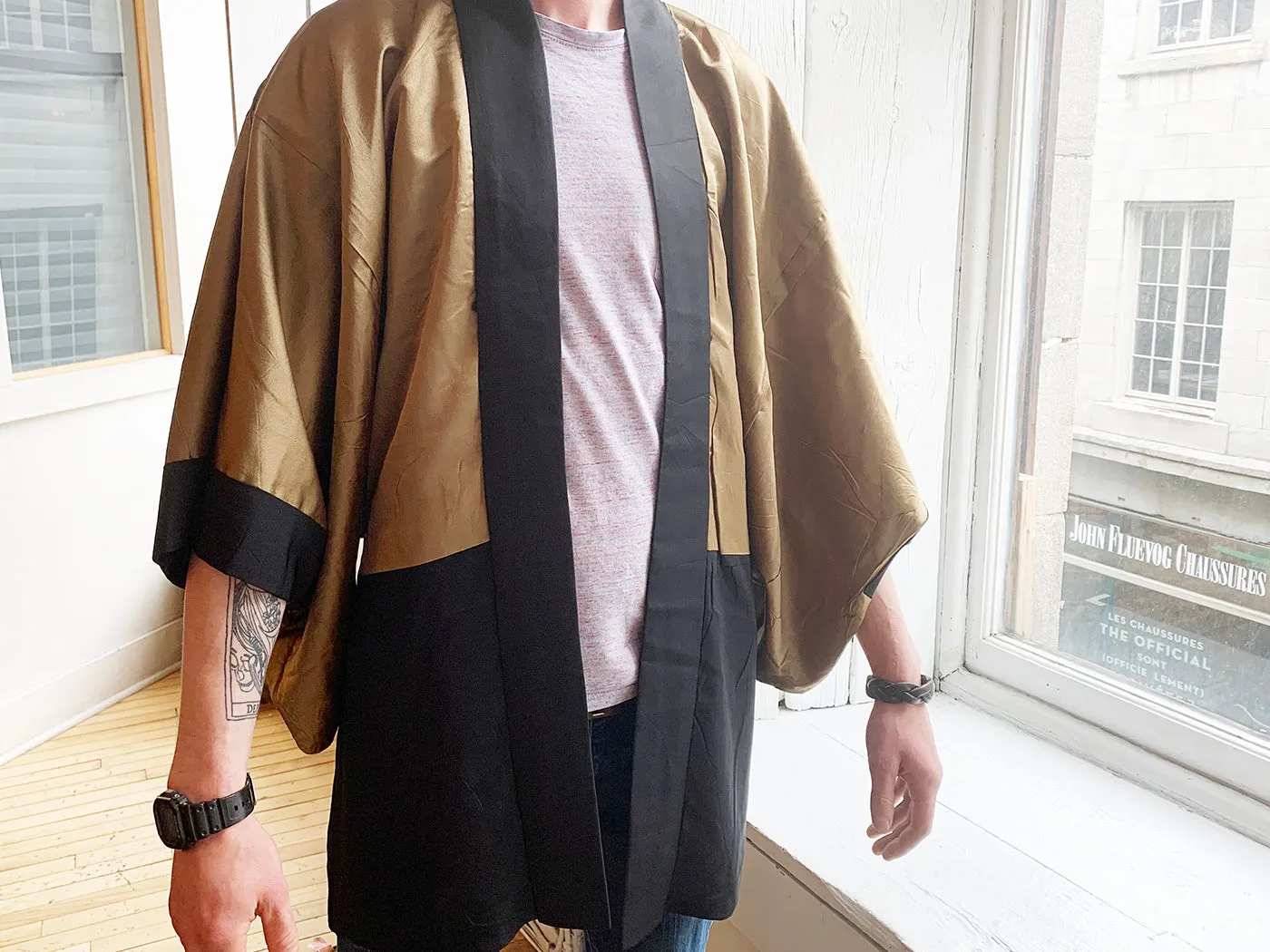 Men's Vintage Haori/Kimono Black 1960s