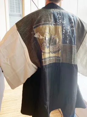 Men's Vintage Haori/Kimono Samurai kabuto 1960s