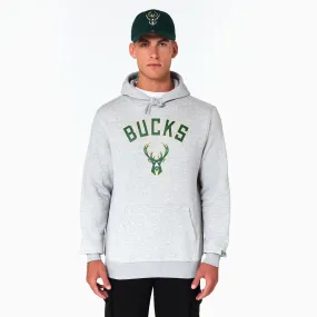 Milwaukee Bucks NBA Grey Pullover Hoodie