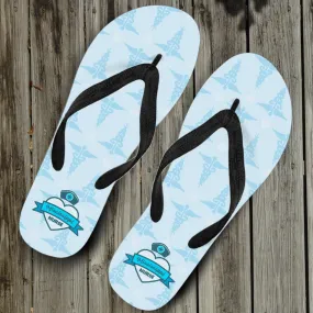 Mississippi Nurse Flip Flops Blue