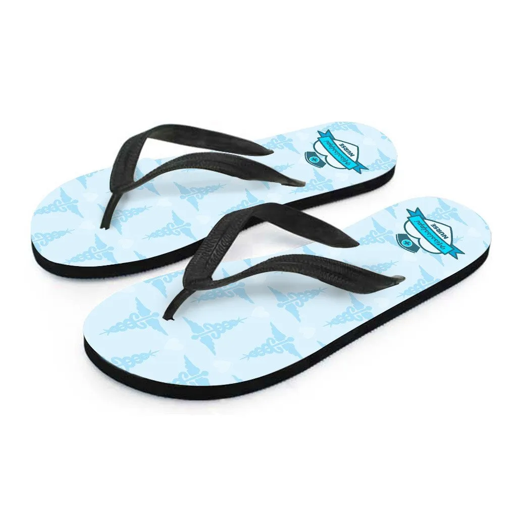 Mississippi Nurse Flip Flops Blue