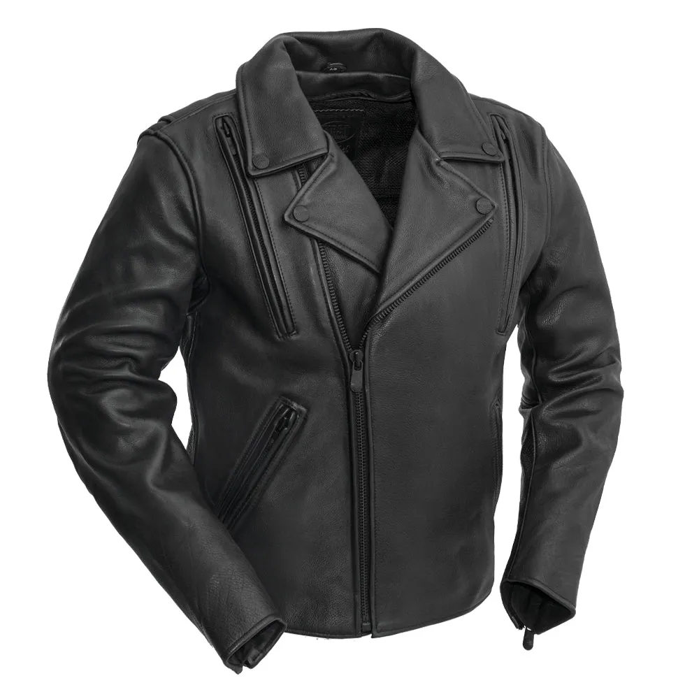 Night Rider Men's Motorcycle Leather Jacket