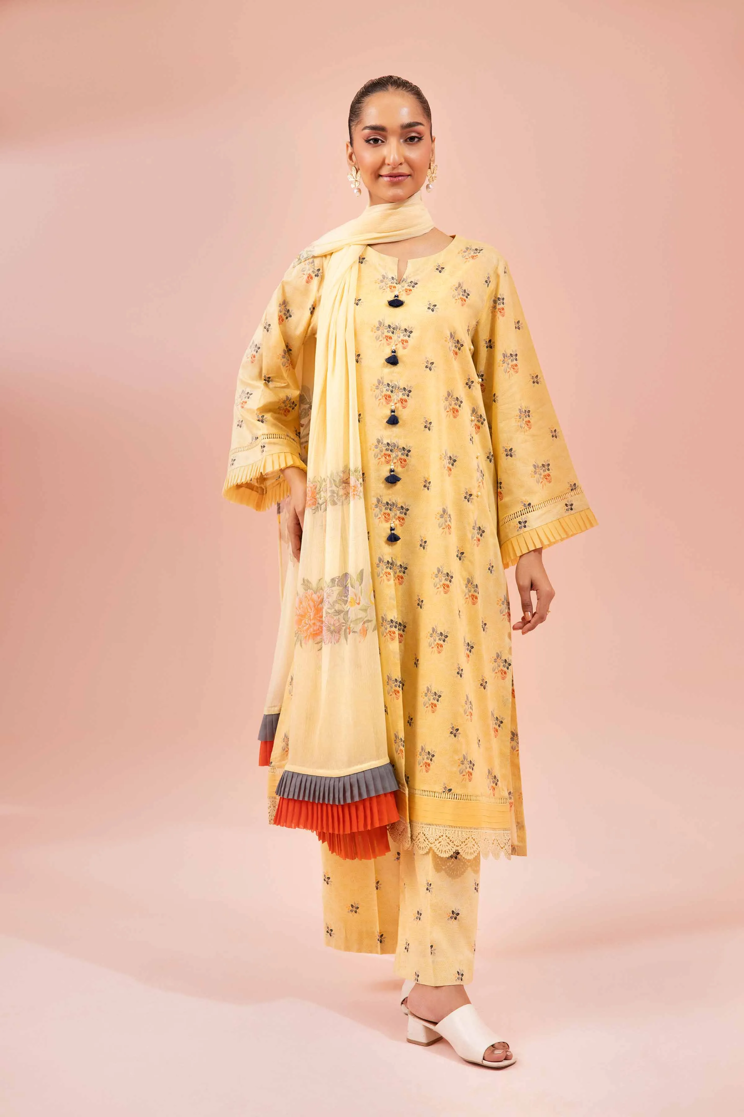 Nishat Festive Eid Printed Lawn Unstitched 3Pc Suit - 42401482