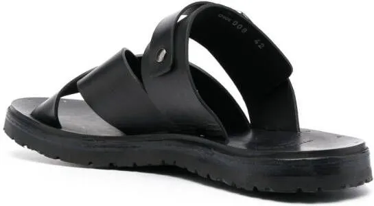 Officine Creative Chios 008 leather sandals Black