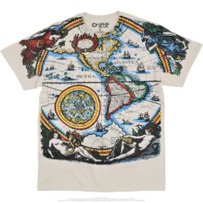 Old World Map Double Sided T-Shirt