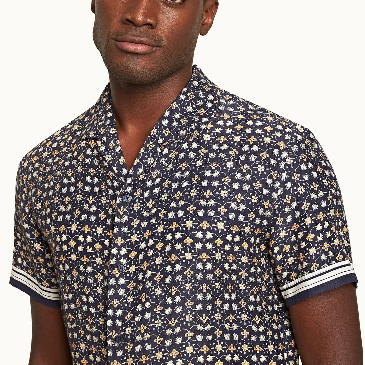 Orlebar Brown - Hibbert Fiore SS Shirt in Night Iris