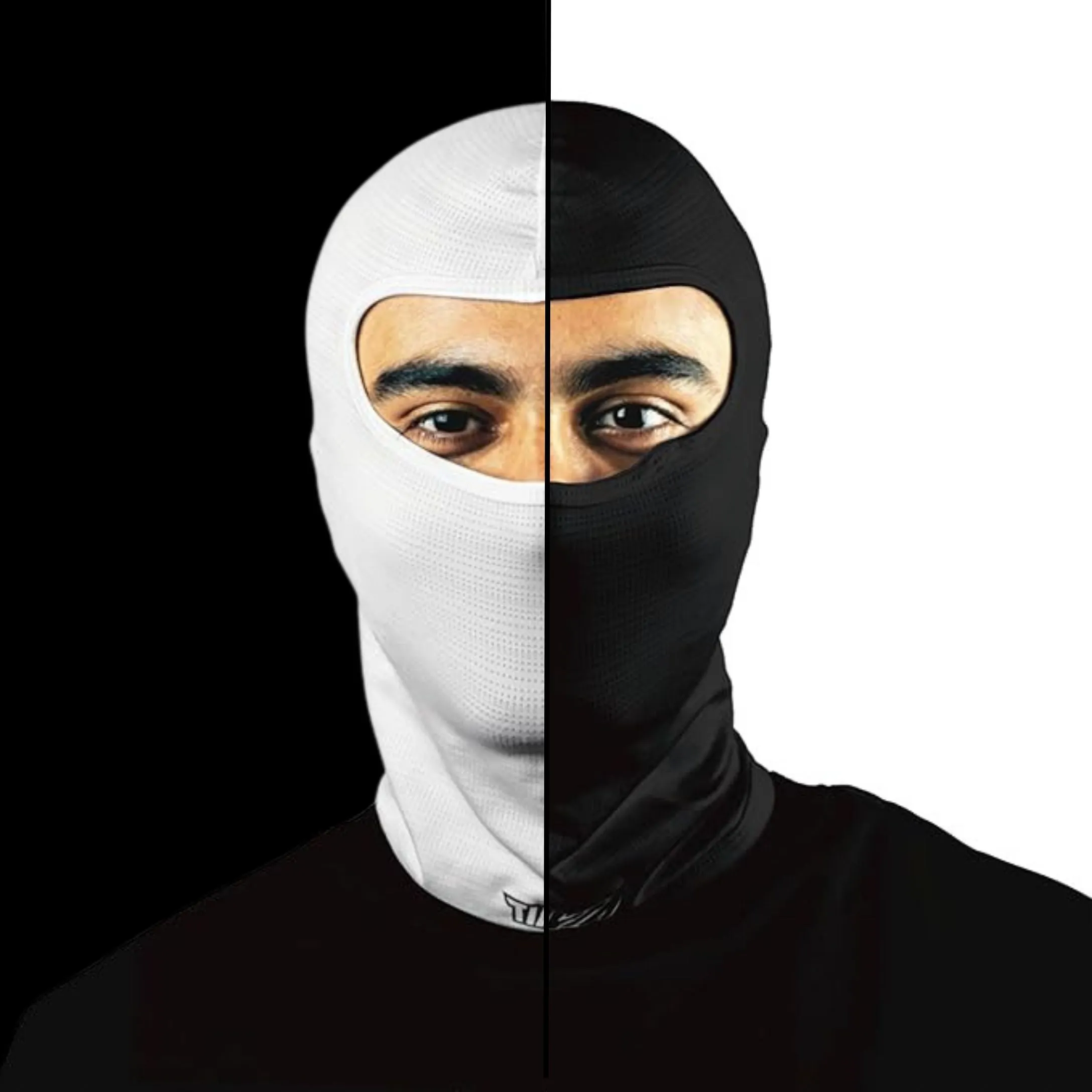 Pack of 3 Balaclavas (2 x Nero + Bianco)