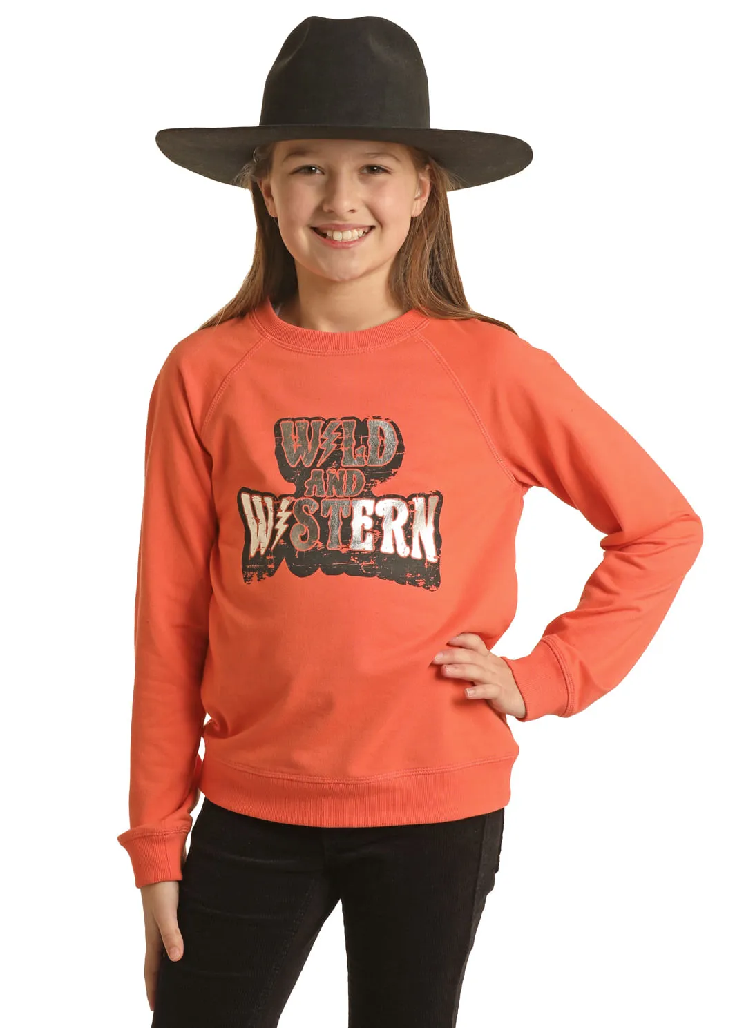 Panhandle Slim Girls Wild and Western Graphic Sweater