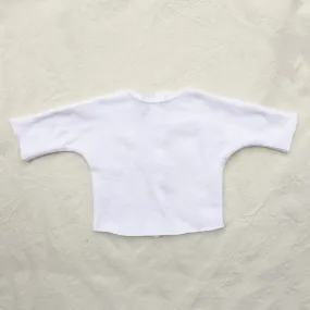 Pequeno Tocon Baby Jersey Bat Wing Sweater White