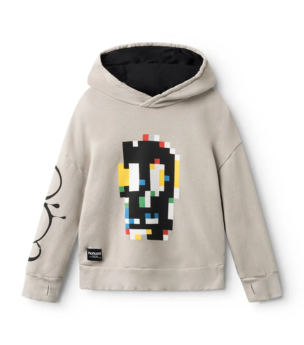 pixel skull hoodie