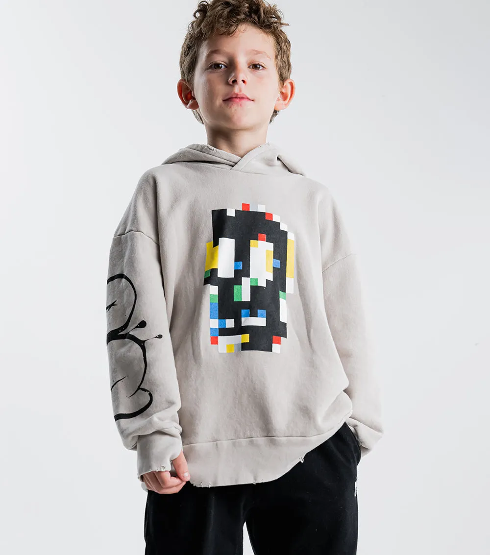 pixel skull hoodie