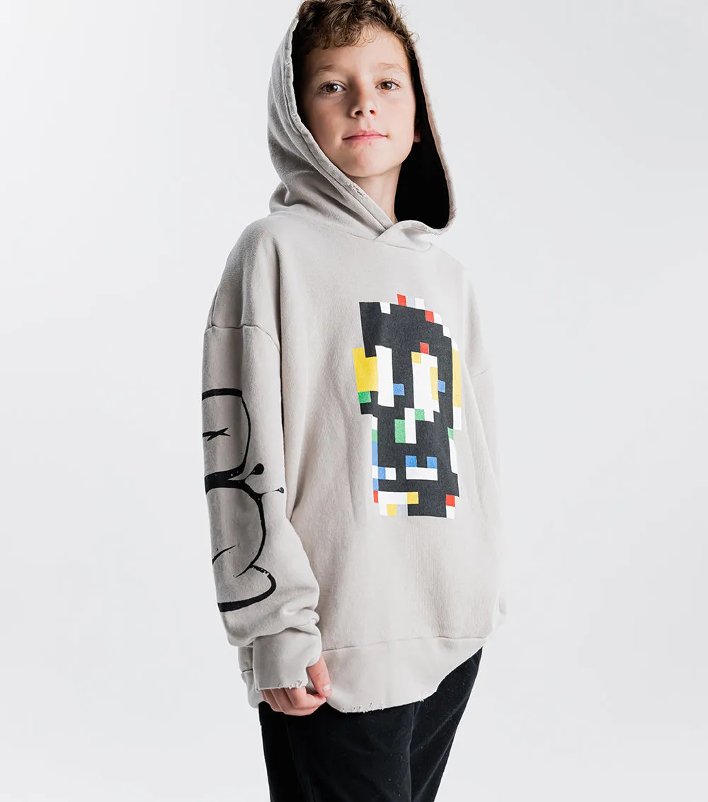 pixel skull hoodie