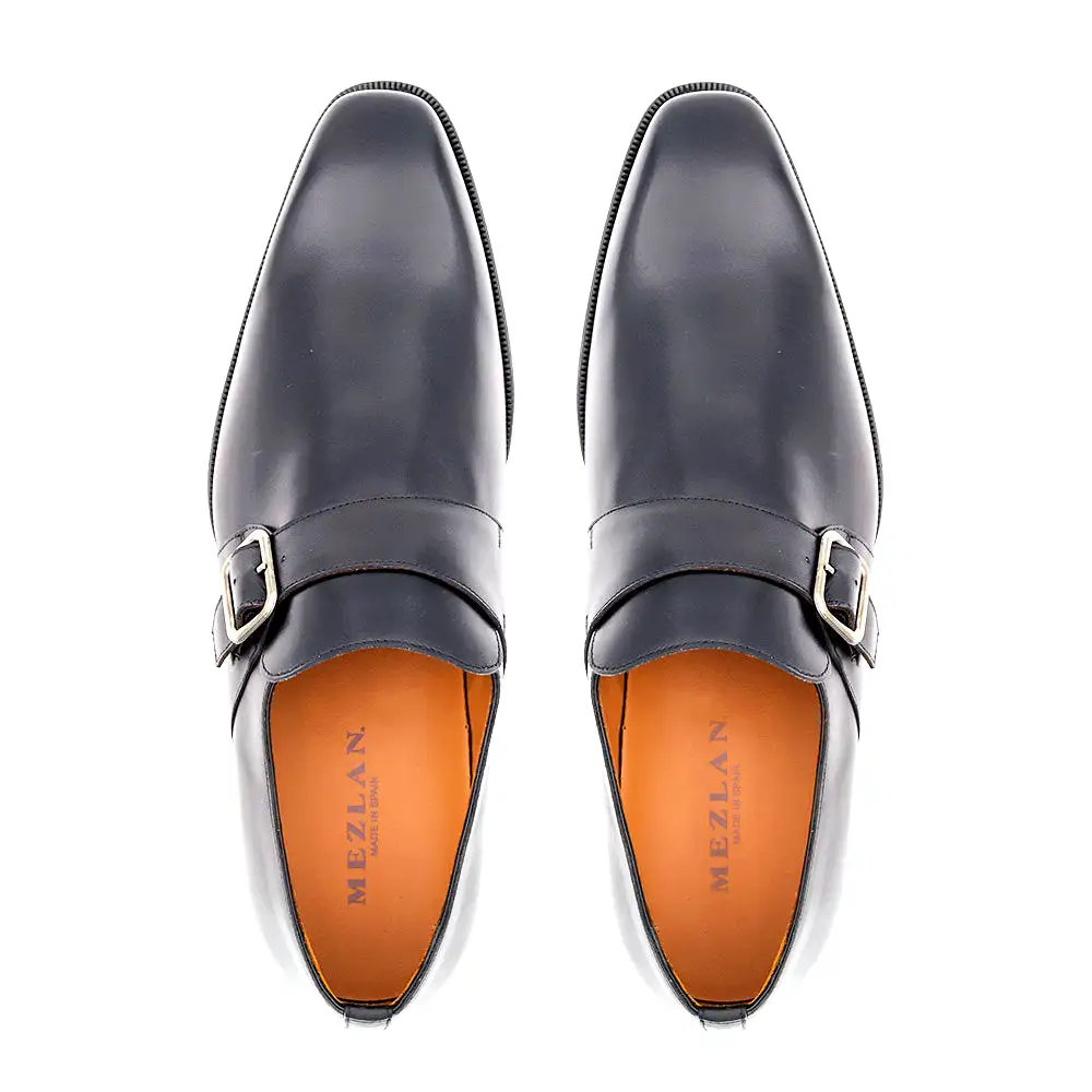 Plain Toe Rubber Sole Monk Strap