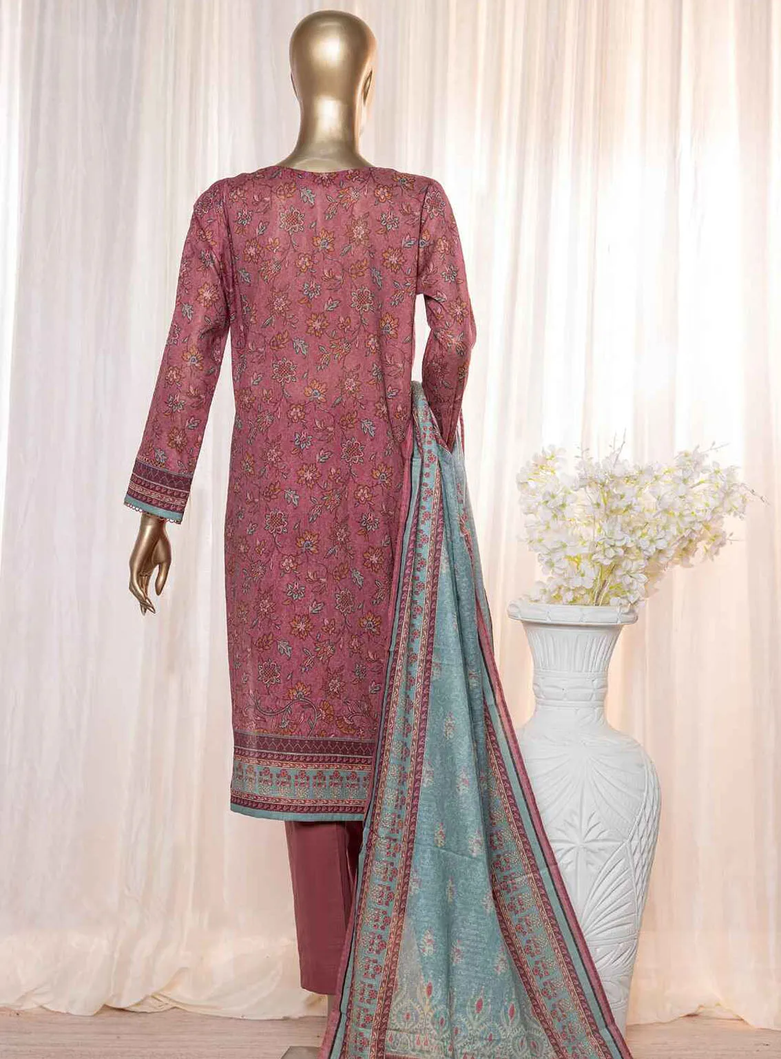 Platinum By HZ Textile Digital Printed Lawn 3 Piece Unstitched Suit HZ24P PPC-117