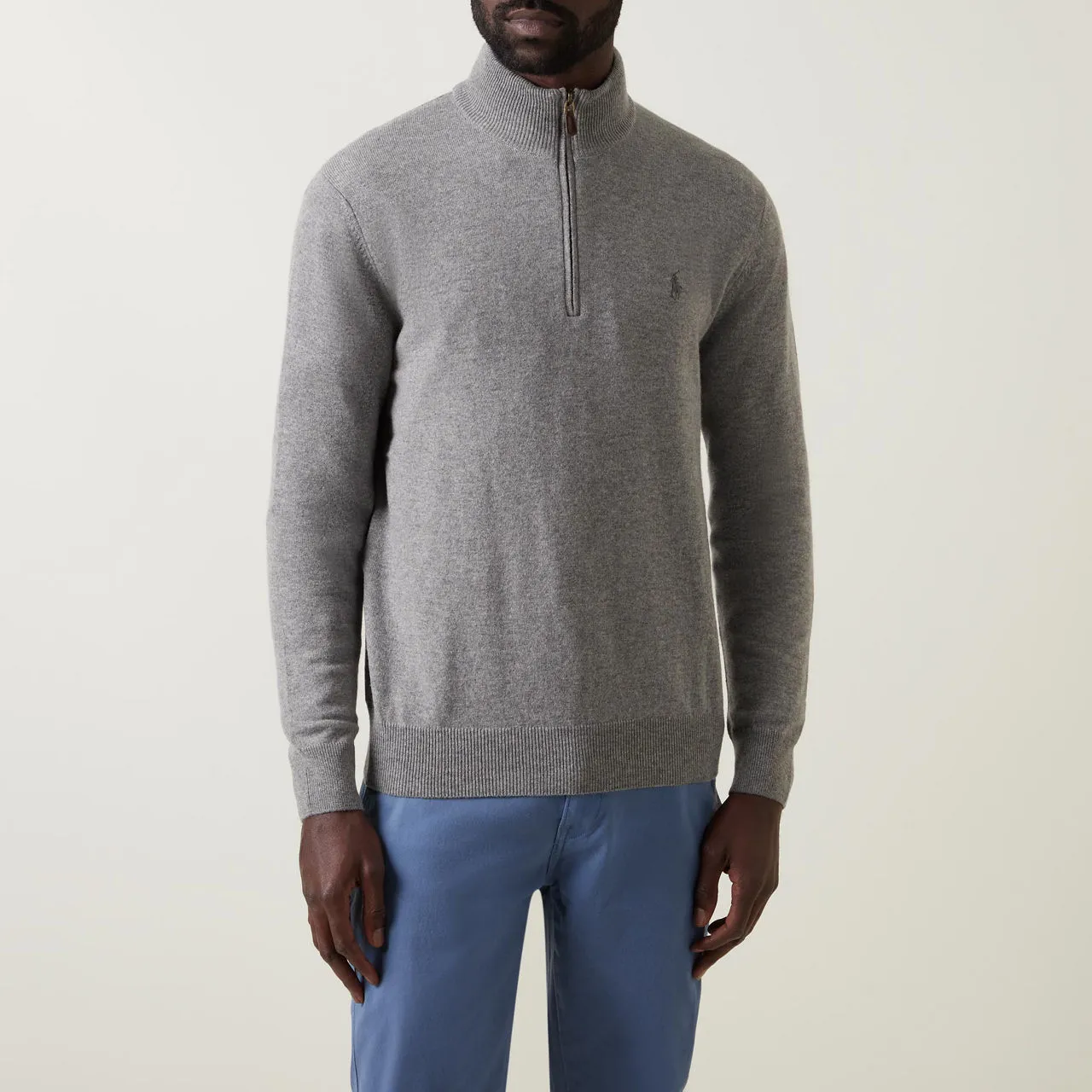 POLO RALPH LAUREN Polo Logo Half-Zip Sweater - Grey