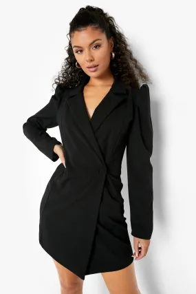 Puff Sleeve Fitted Blazer Dress