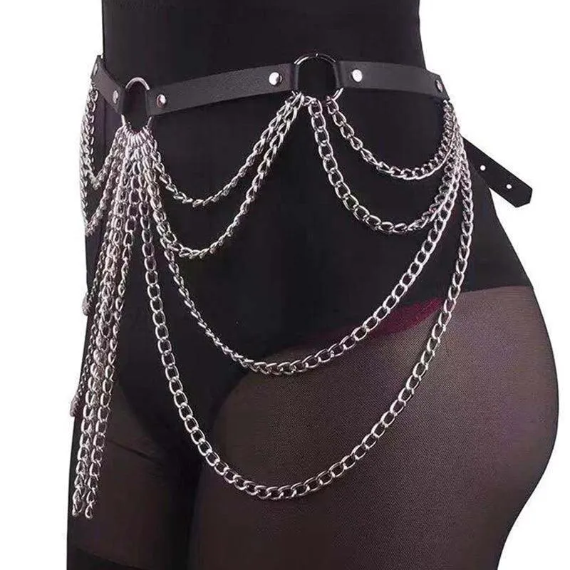 Punk Waist Chain Gothic Multilayer Metal Chain