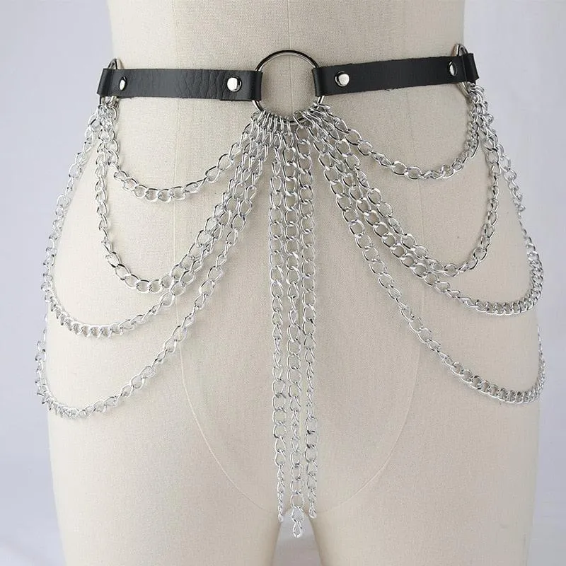 Punk Waist Chain Gothic Multilayer Metal Chain