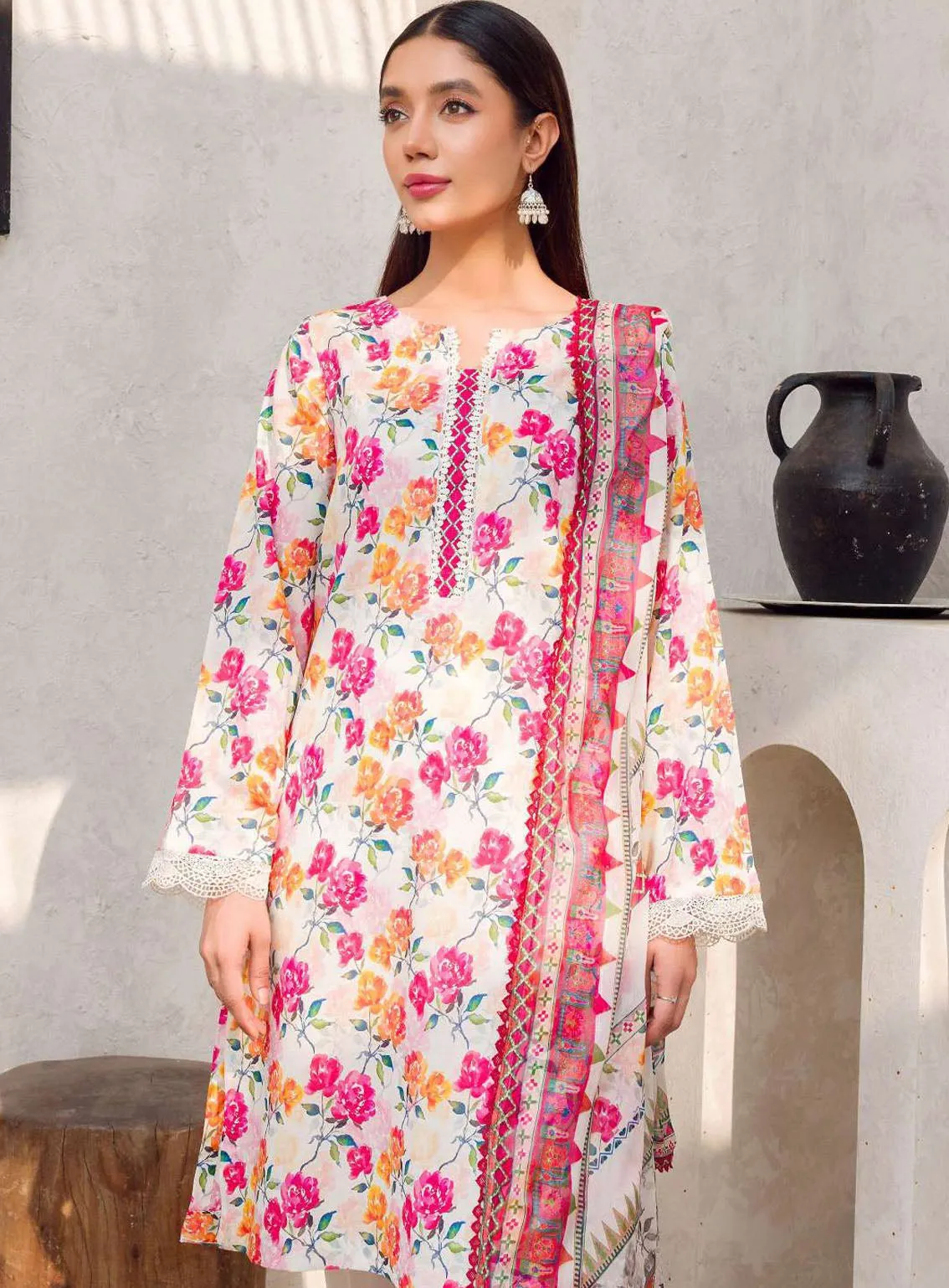 Rang By Motifz Digital Printed Lawn 3 Piece Unstitched Suit MT24D 4602 ZOHA