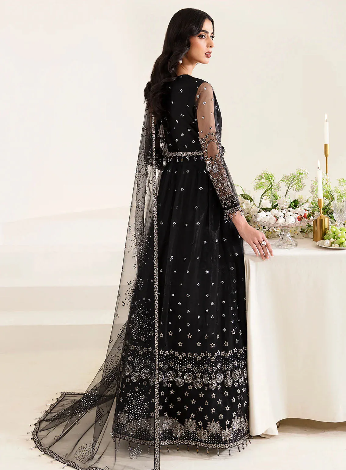 Reena By Alizeh Handcrafted Wedding Edit Net 3 Piece Unstitched Suit ALZ24R AF-HM-4017 LUCENT