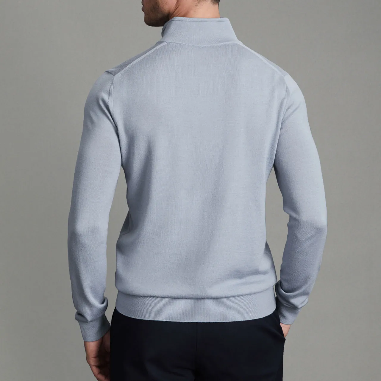 REISS Blackhall Half-Zip Sweater - Blue