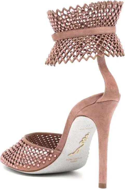 René Caovilla 110mm crystal-embellished sandals Pink