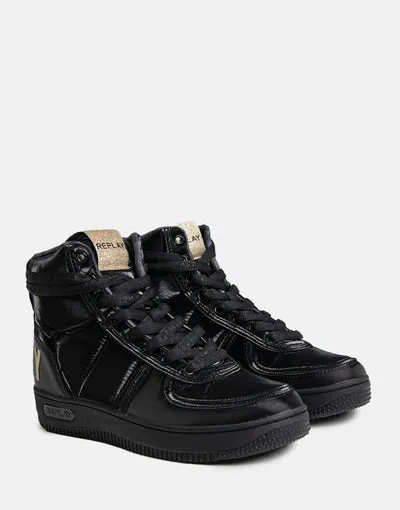 Replay Womens Epic High Top 2 Shoes Black