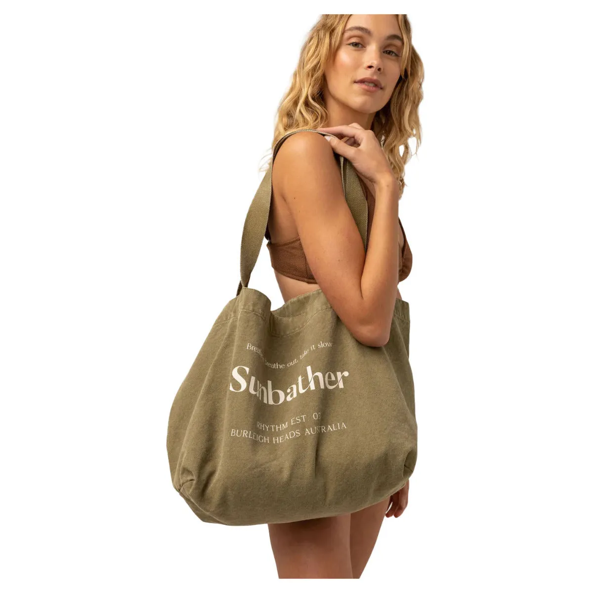 Rhythm Sunbather Tote Bag - Washed Olive