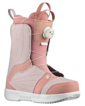 Salomon Women's Pearl Boa Snowboard Boots - Ash Rose/Lilac Ash/White - 2024