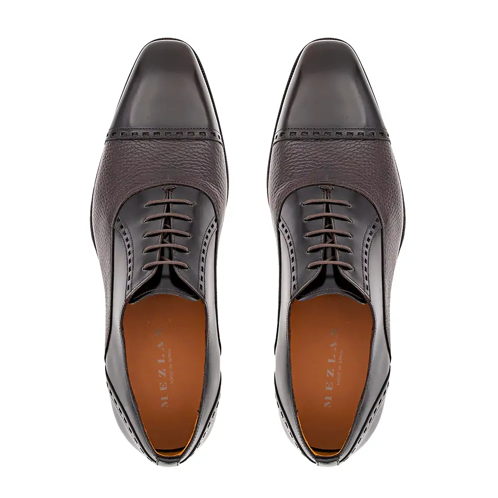 Shine/Embossed Rubber Sole Oxford