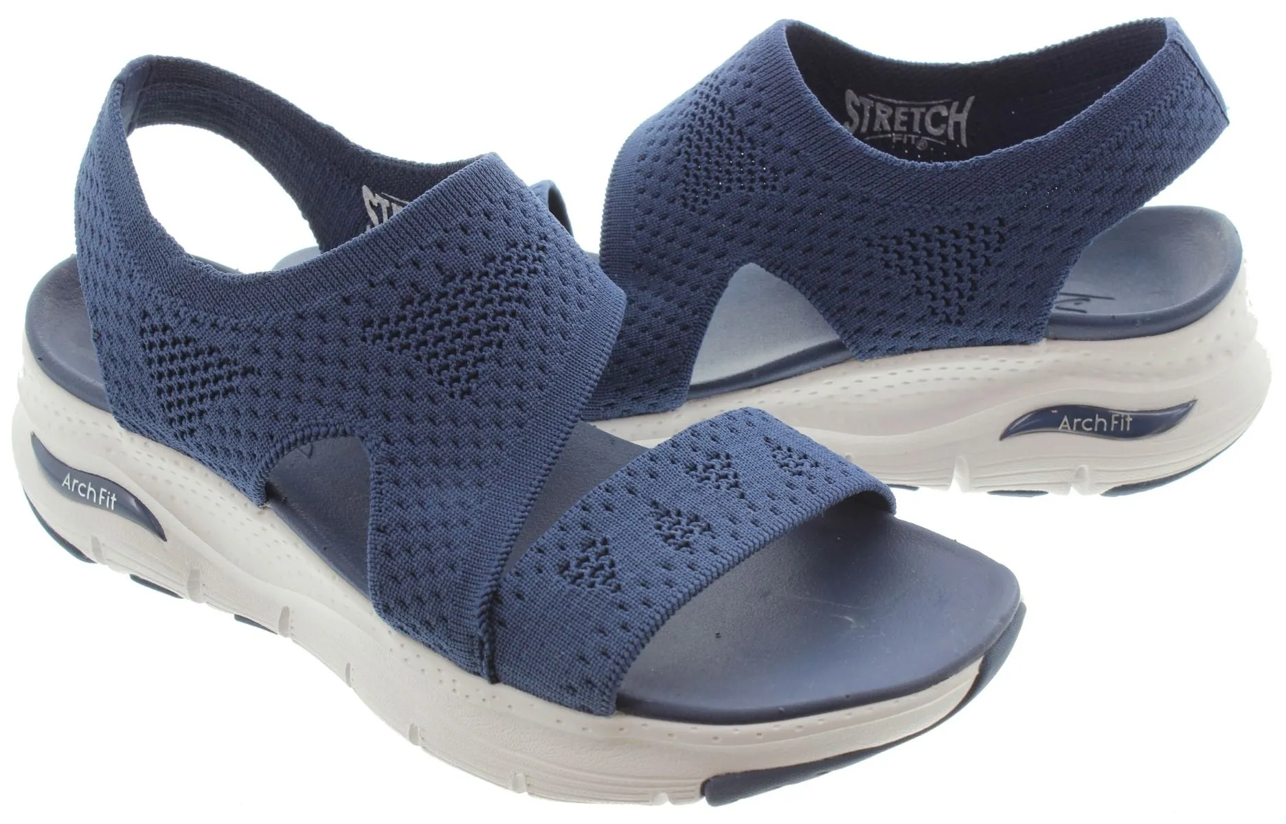 SKECHERS Ladies 119458 Arch Fit Sandals In Navy