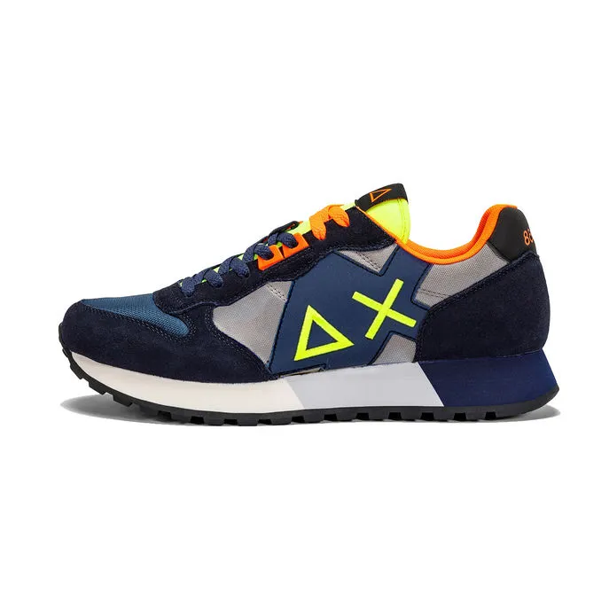 SNEAKERS JAKI FLUO Man Navy Blue Gray Medium 