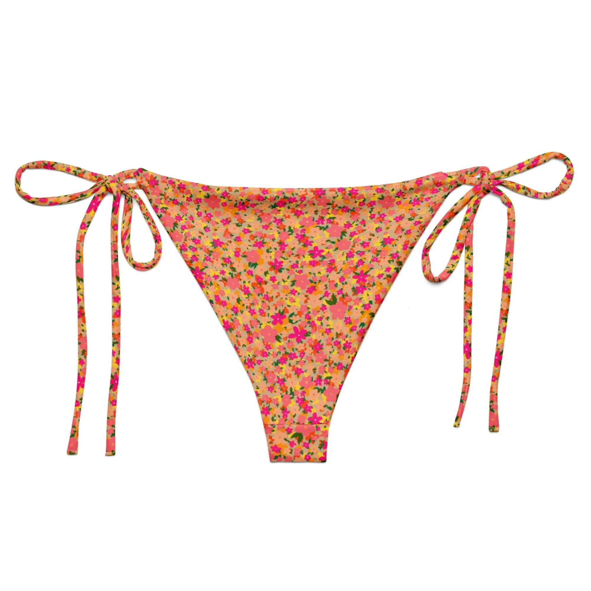 STRING BIKINI BOTTOM ECO - DITSY MANDARINS