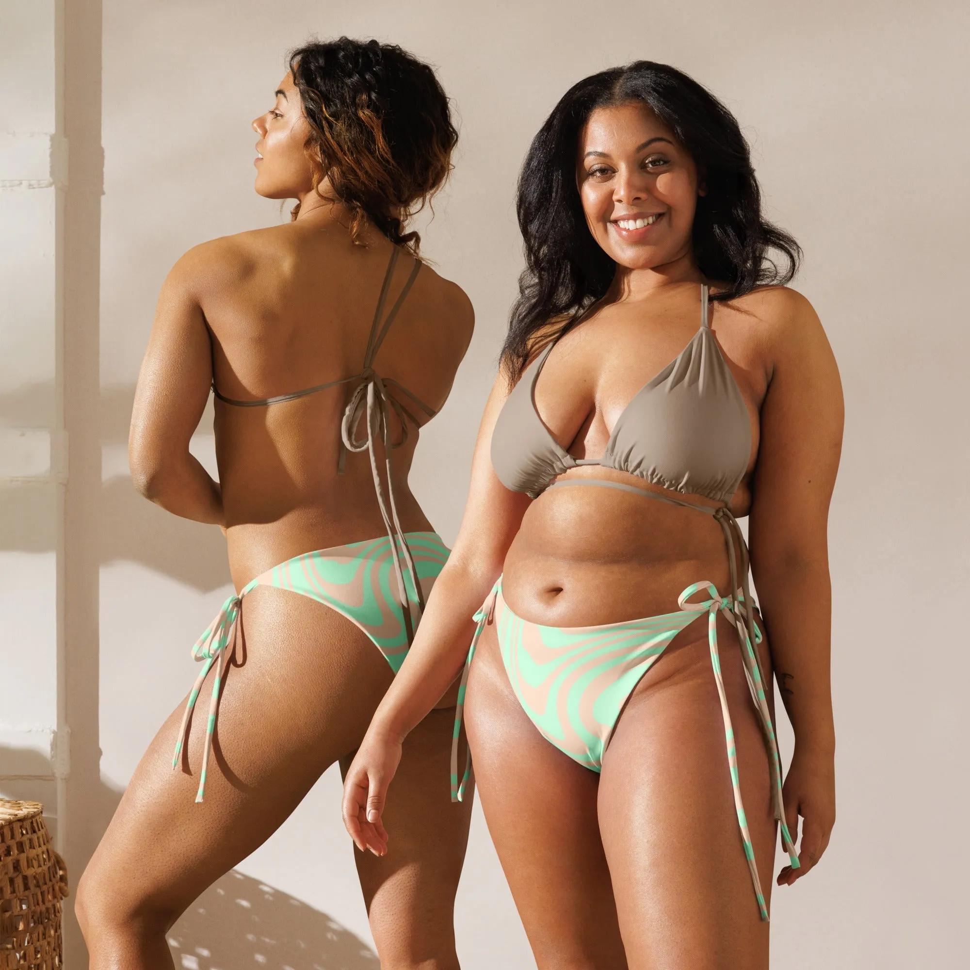 STRING BIKINI BOTTOM ECO - LIME SWIRLSA