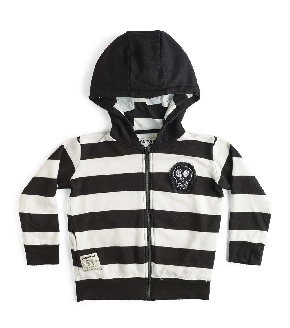 striped zip hoodie