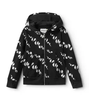 stripey snakes zip hoodie