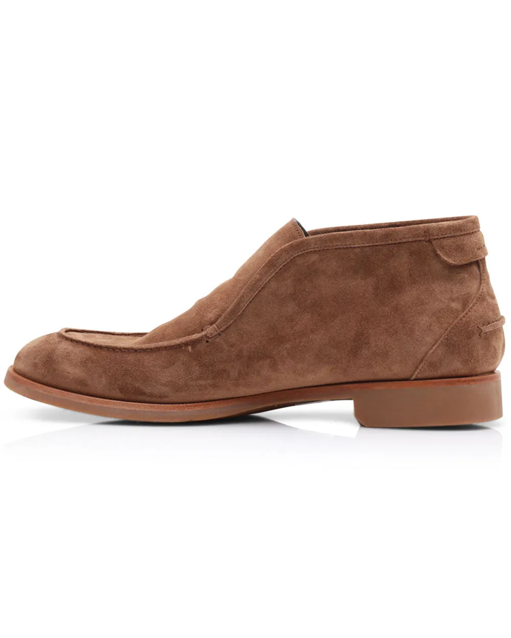 Suede Fidenza Slip On Ankle Boot in Tan