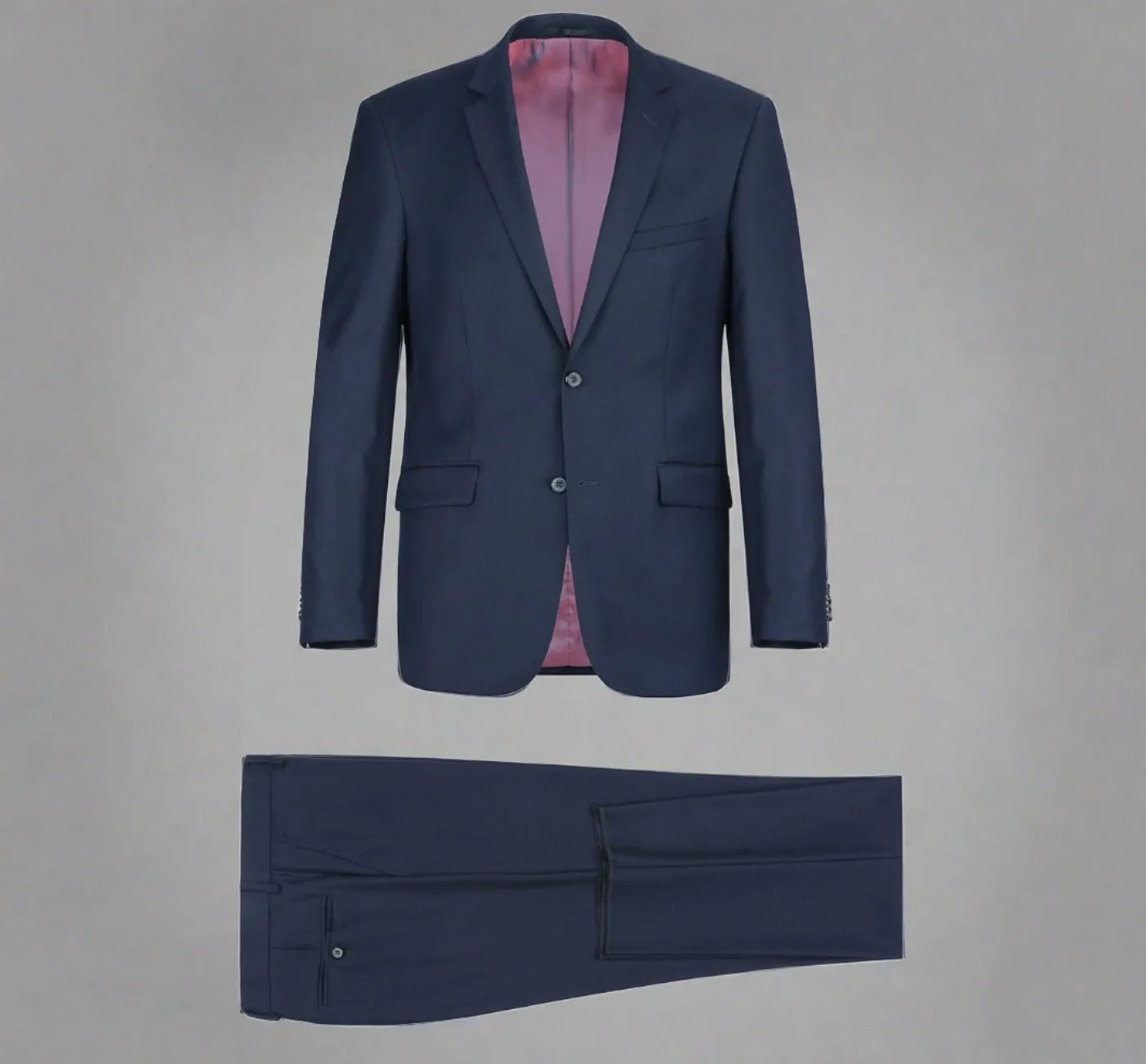 Super 140s Wool 2-Button CLASSIC FIT Suit in Navy (Short, Regular, and Long Available) by Renoir