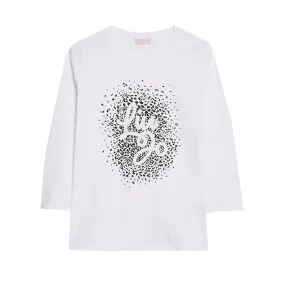 T-SHIRT SPOTS Donna Bianco 