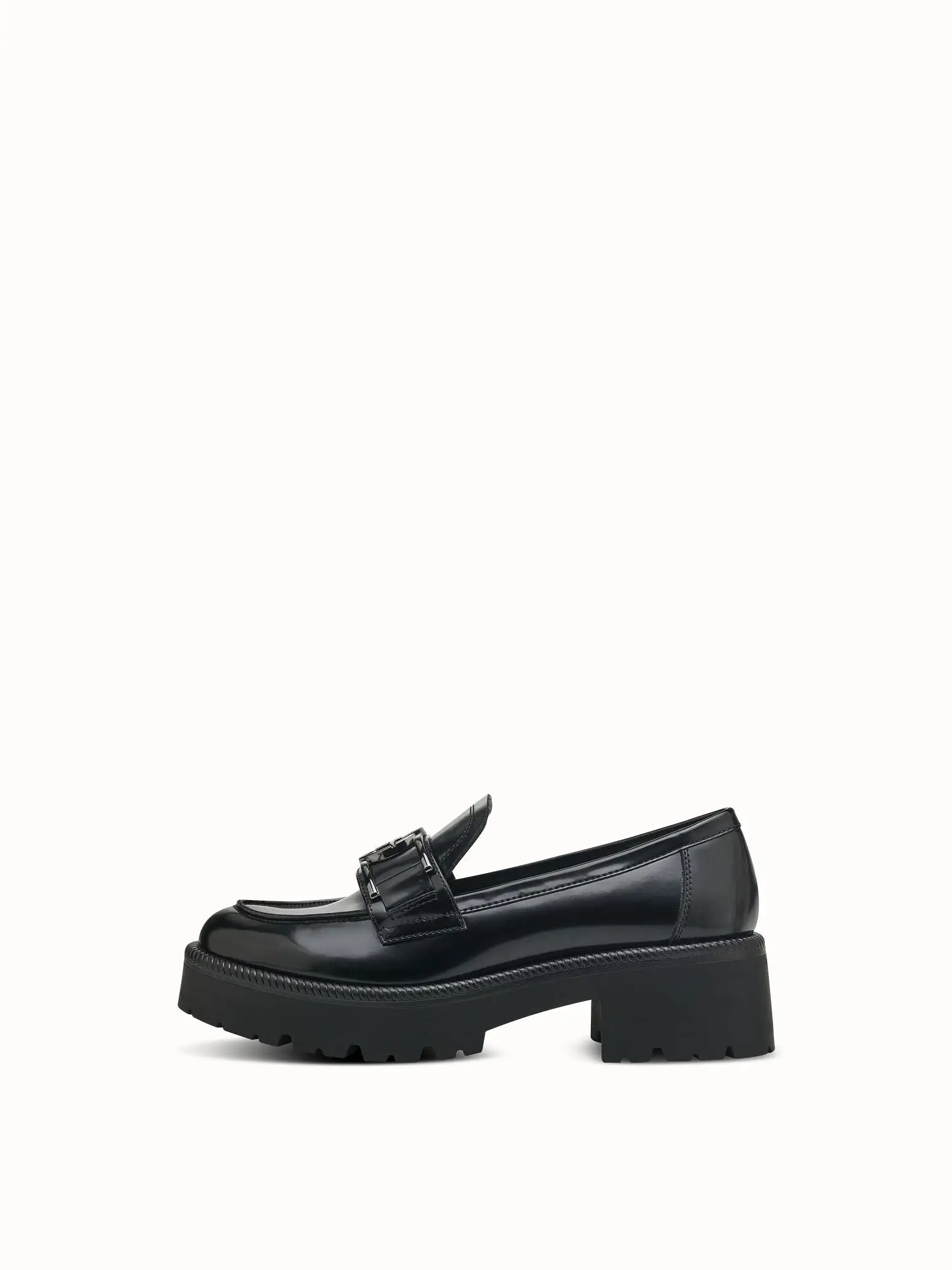 Tamaris Black Chunky Loafers