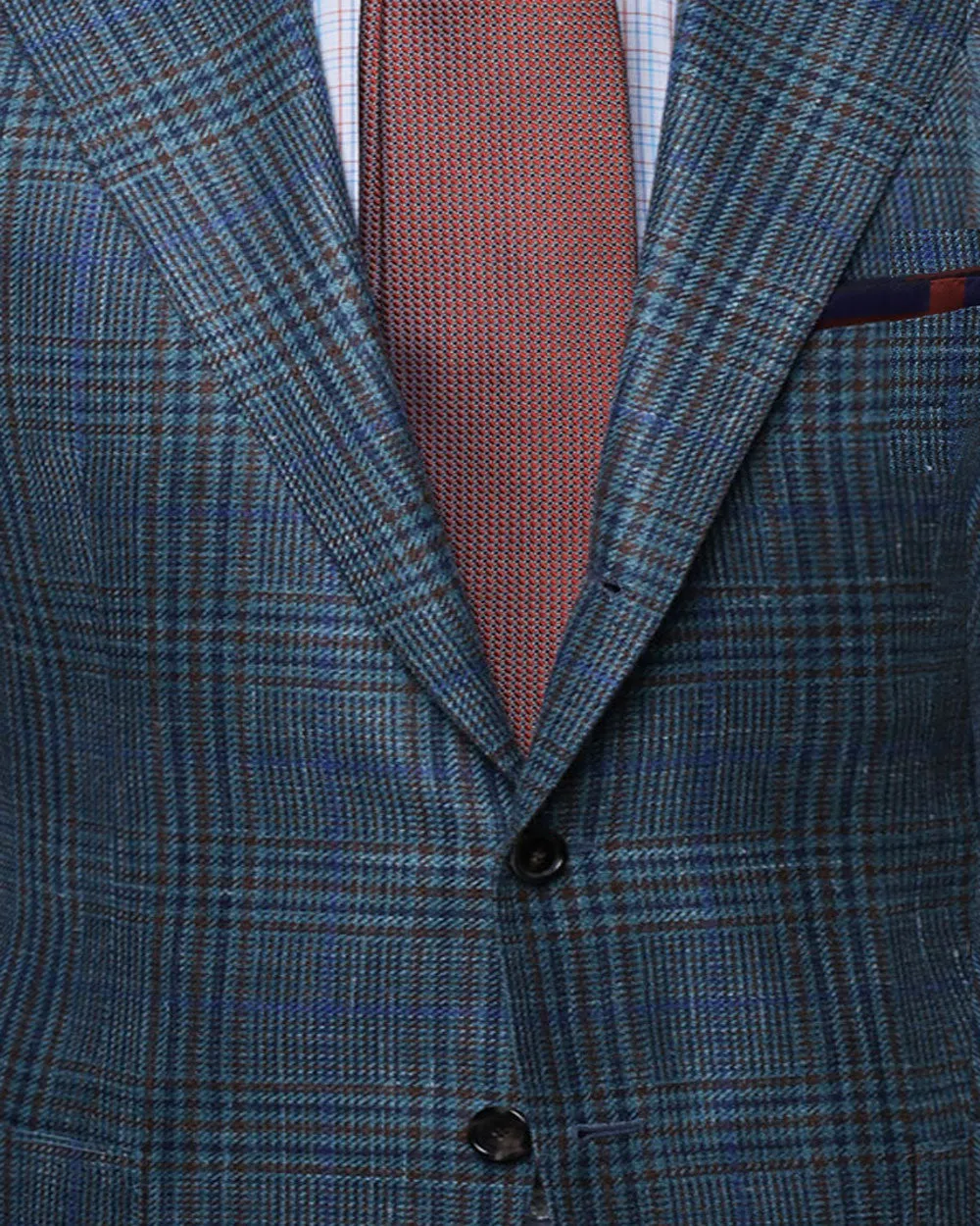 Teal and Blue Plaid Sportcoat